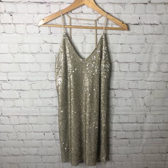 Dainty Hooligan Dresses & Skirts - Dainty Hooligan Gold Sequin Dress